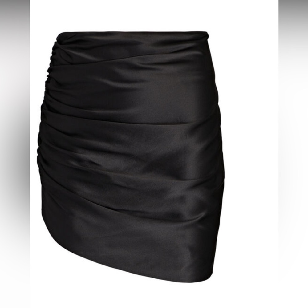 The Sei Silk Asymmetrical Mini Skirt